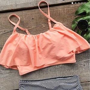 Cupshe Seaside Gale Falbala Highwaisted Bikini Set